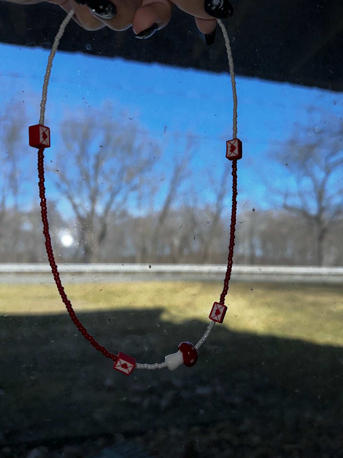 mushroom necklace